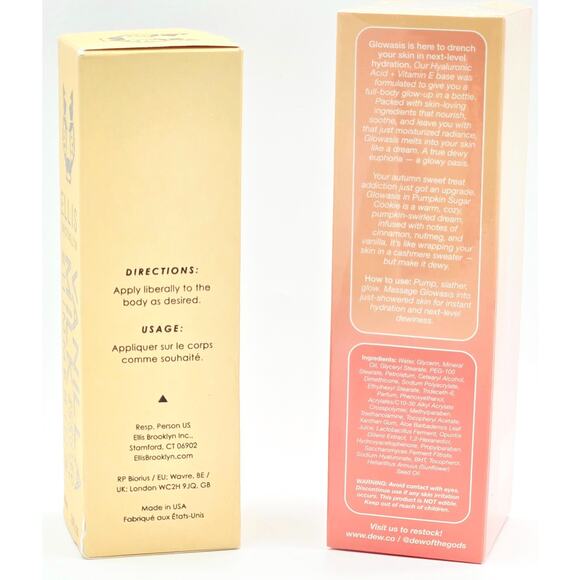 Dew Of The Gods Glowasis Lotion Pumpkin Sugar Cookie/Ellis Brooklyn Vanilla Milk - Picture 2 of 6